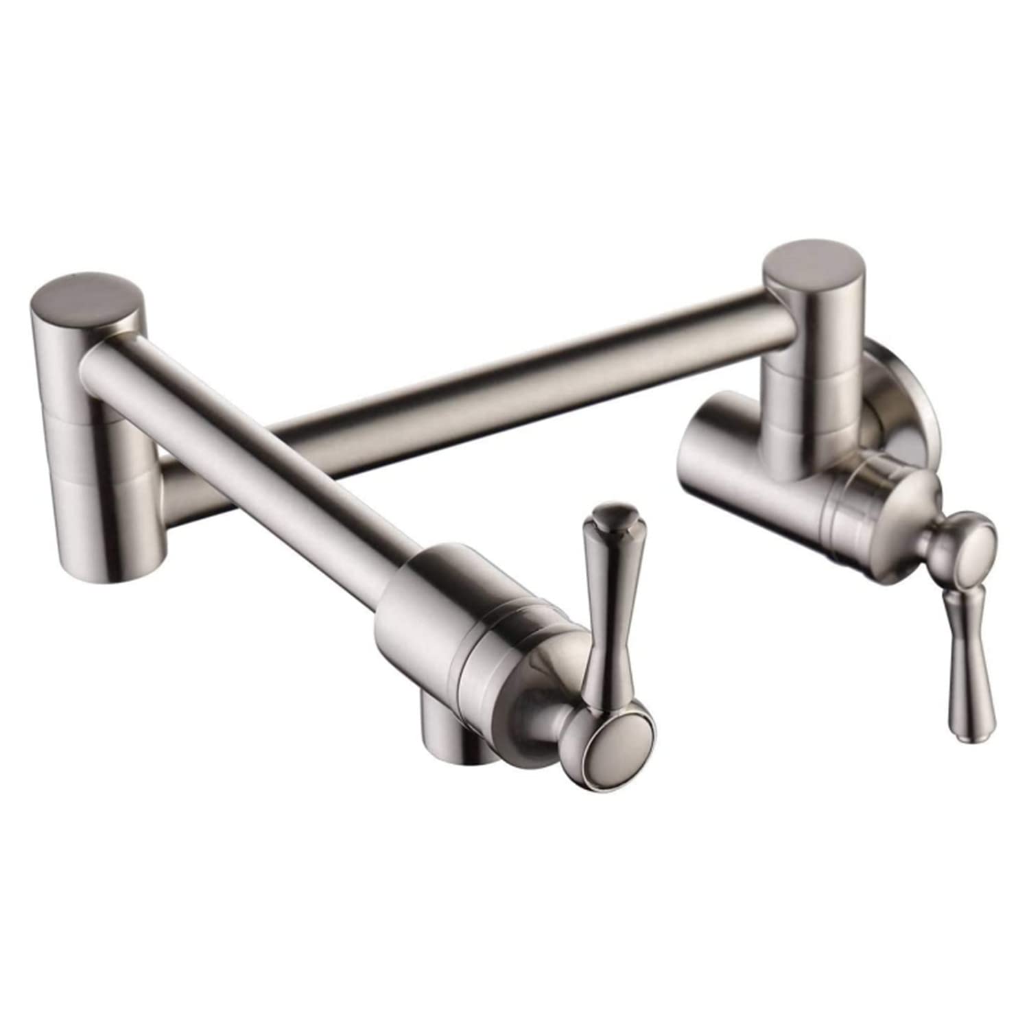 JinYuZe Pot Filler Faucet Wall Mount Stretchable Modern Kitchen Sink Faucet Brushed Nickel (Brushed Nickel)