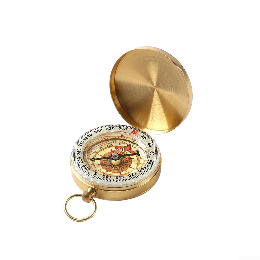 para brújula Vintage Cobre para dial Giratorio 360 Grados para