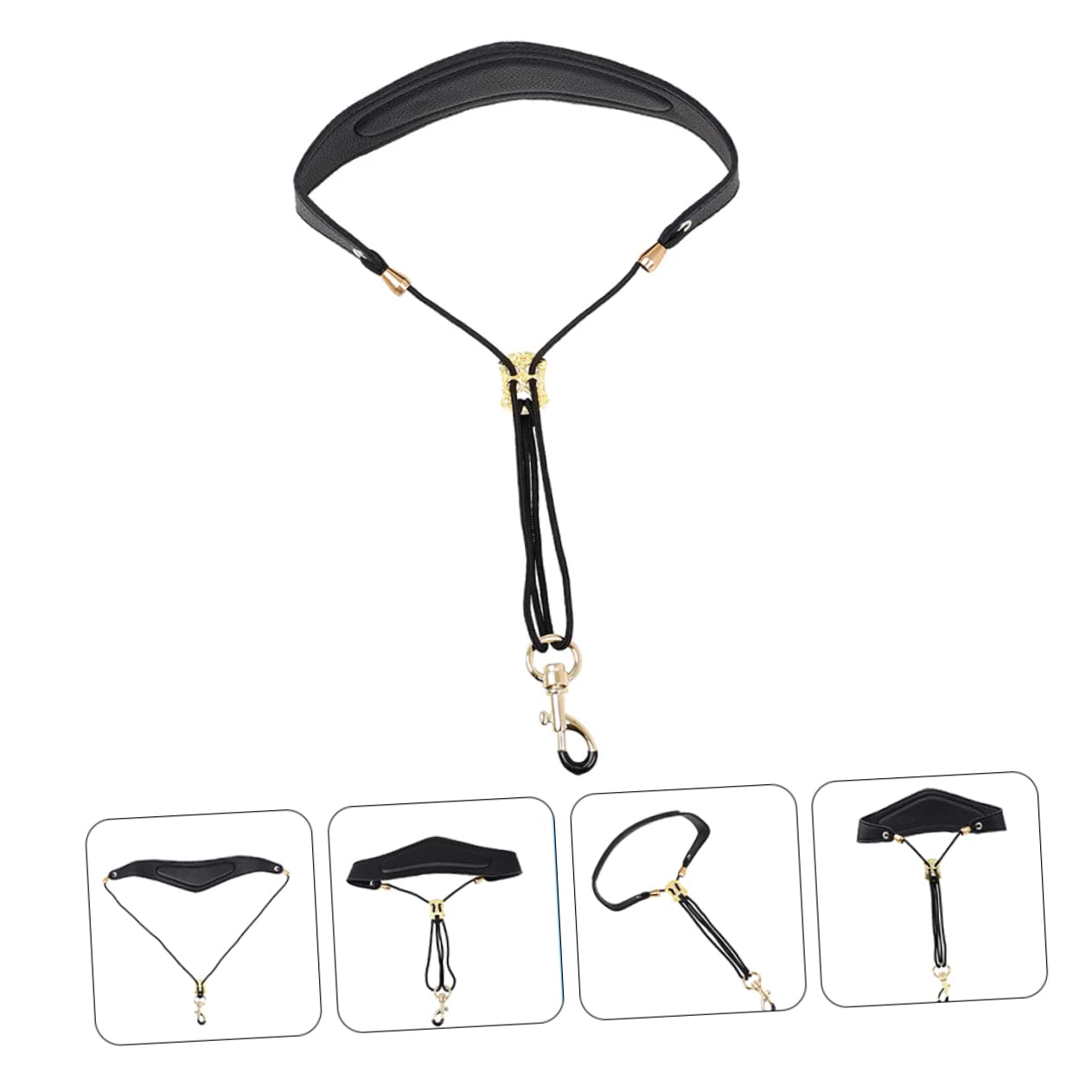 Mikinona 3pezzi Tracolla Per Sassofono Con Gancio Metallico Supporto Collo Regolabilper Strumenti Musicali Accessori Professionali Per Principianti Design Ergonomico e Resistente
