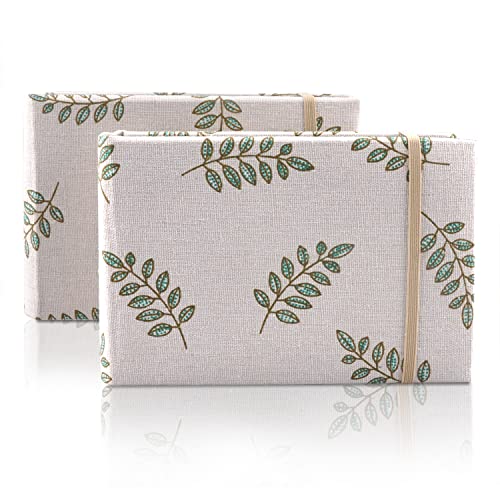 Yonovo 2Pack 4X6 Photo Album, 4X6 100 Pockets Linen Cover Photobook Small Capacity Pictures Book Easy To Classify And Portable For Wedding Family Baby Vacation  cover