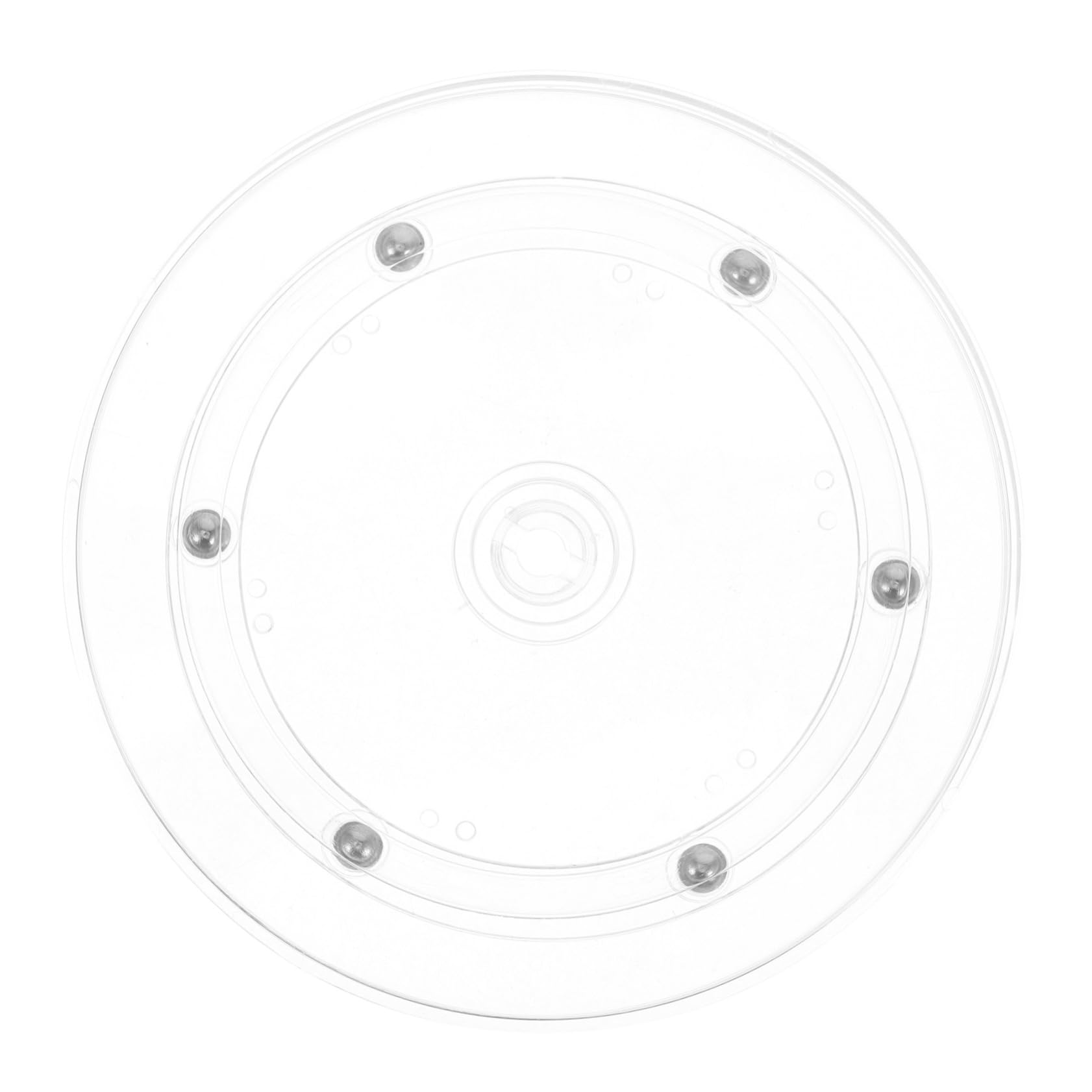 ERINGOGO 360degree Rotating Display Stand Acrylic Tray for Spice Rack and Pantry Organization Sturdy Transparent Base for Showcasing Kitchen Items and Accessories