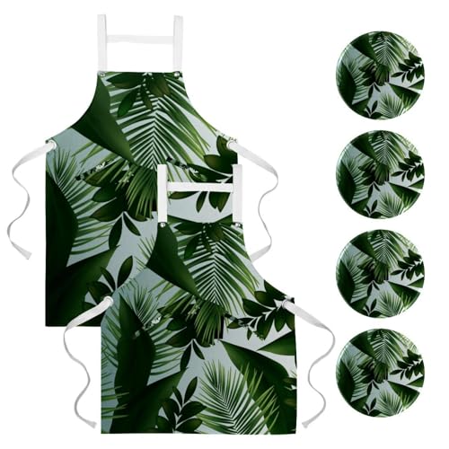 Tablier de serveuse lot de 2 imperméable aux taches pour restaurant et bar