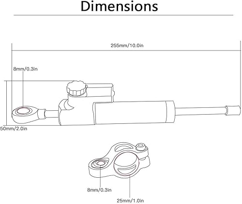 Miniatura 6 de Para K-awasaki VERSYS650 Versys Versys Versys 650 2015 2016 2017 2018 2019 2020 Kit de soporte de montaje de amortiguador estabilizador de dirección