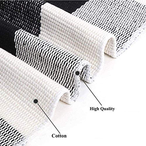 Levinis Black And White Doormat Farmhouse- Durable And Washable Cotton Farmhouse Layered Doormats Outdoor Buffalo Plaid Rugs For Porch/Kitchen/Entry Way/Laundry Room/Bathroom 51.2''X23.6'' #TOP6