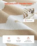 VEVOR Couchbezug (299 x 81 cm) Boho-Sofabezüge, Rutschfester Chenille-Kissenschutz für Ecksofas, waschbarer & kratzfester Loveseat-Schonbezug für Katzen-/Hundesofa-Schutz, Sofaüberzug Khaki