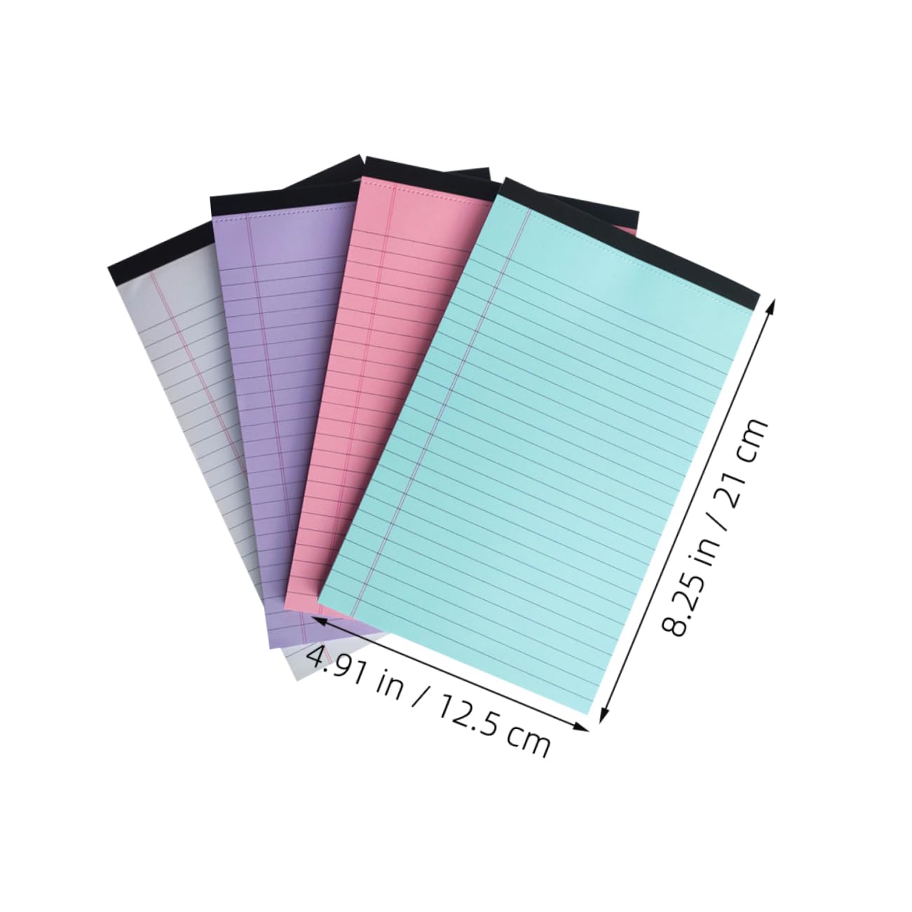 Angoily Linierter Papierblock 12 Stück-Pack im Legal Format für Schule | Schulmaterialien für Hausaufgaben und Notizen, Kleine Notizblöcke mit Angenehmem Schreibkomfort, Einschulung Feier