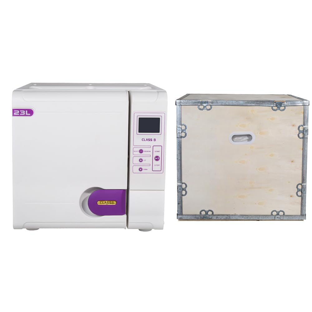 18L/23L Blue LCD Lab Steam Autoclave Sterilizer Class B 3 Times Pre-Vacuum Table Top with Vacuum Drying Function (23L)