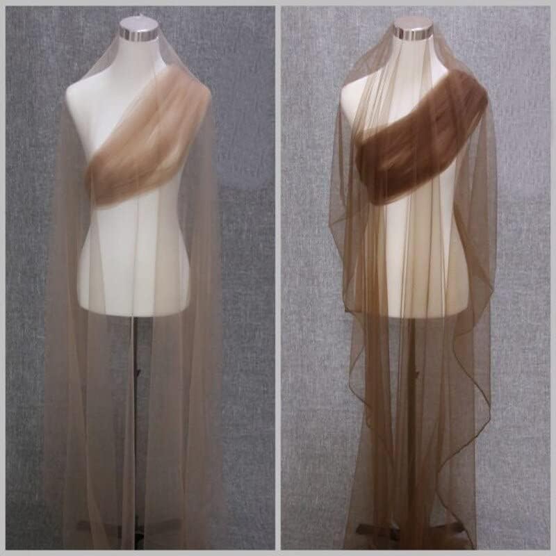 Bruids tule stof Nylon gaasstof Bruidssluier Hoofdsluier Voor Dames Eenvoudige bruidssluier Eenvoudige schoudersluier Hoofdsluier
