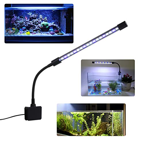 Ajcoflt 18 LED Aquarium Light Fish Jar Braçadeira Clip View Lamp USB Powered Operated 3 cores de ilu
