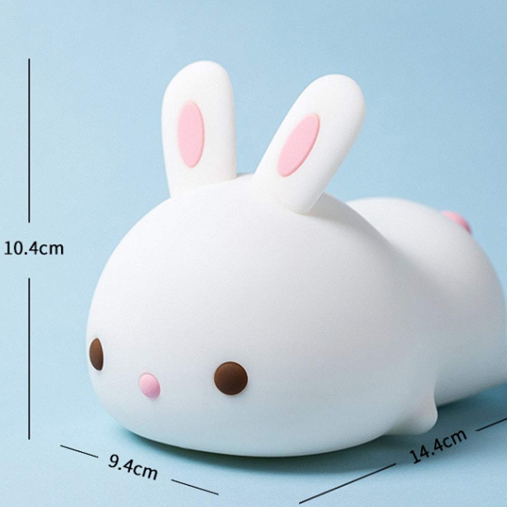 Luce Notturna in Silicone, Luce Notturna per Giovani Conigli Touch Ricaricabile Portatile Morbida e Carina, Luce Notturna nella cameretta dei Bambini, Camera da Letto Interesting