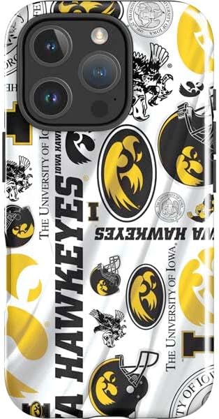 Skinit Impact Phone Case Compatible with iPhone 16 Pro - Officially Licensed University of Iowa Hawkeyes Design