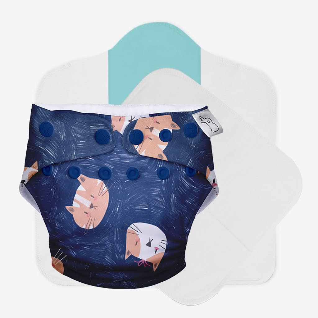 SuperBottoms UNO Freesize Cloth Diaper | Cloth diaper for babies 3M to 3Y | Comes with cloth diaper inserts | 1 Organic cotton Soaker + 1 Booster | Good Cattitude-image-17