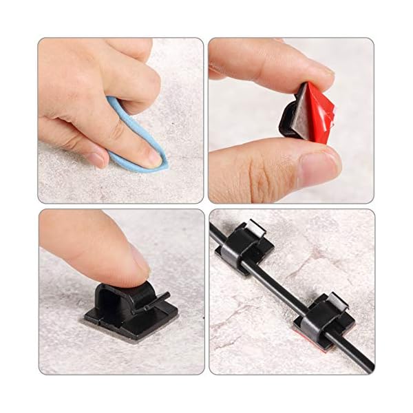 60 pieces outdoor cable clips with adhesive tapes light clips decoration clips self adhesive hooks wire holder for fairy light - image 4