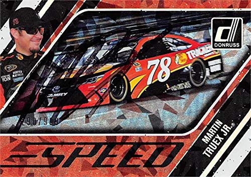 Martin Truex Jr. autographed trading card (NASCAR Driver, Auto Racing, SC) 2017 Panini Donruss Speed Refractor #S4 LE 290/999