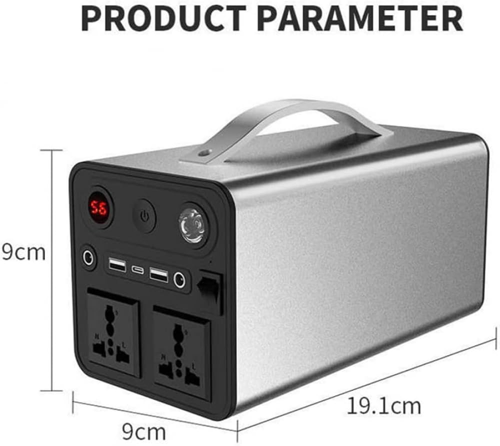 Power Bank Portatile per Campeggio 300W 90000mAh - Generatore Solare per Campeggio, Viaggi, Pesca, Alimentazione di Emergenza, Backup - Presa CA/CC/USB/Tipo C per Esterni