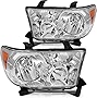 ECCPP Headlight Assembly For Toyota Sequoia 2008-2017 For Toyota Tundra 2007-2013 Driver and Passenger Side Headlamps