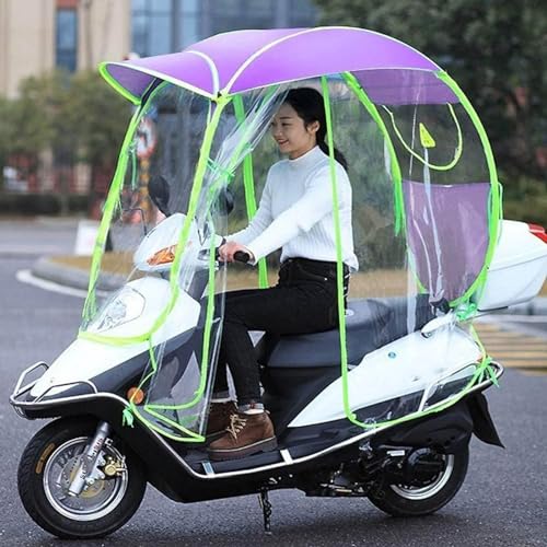 Protection contre la pluie pour scooter avec bâche étanche et visière transparente