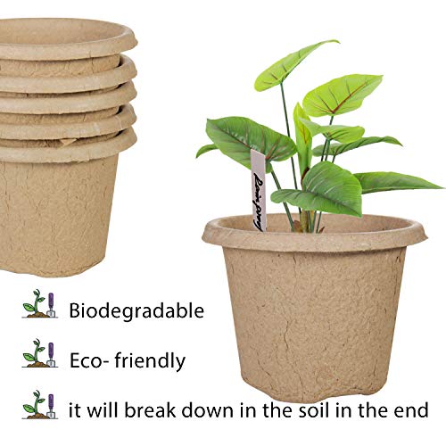 ZOUTOG-Seed-Starter-Trays-4-Inch-Round-Biodegradable-Peat-Pots-for-Your-Garden-Greenhouse-or-Nursery-60-Packs-Bonus-60-Plant-Labels