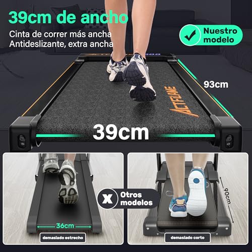 Alfombra para Caminar En Cinta De Correr, Cinta De Correr Portátil para Casa O Oficina, Walking Pad Plegable con Control Remoto Y Pantalla LED, para Trotar Y Correr, Absorción De Impactos - Imagen 3