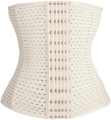 Valentina Womens Workout Waist Trainer Corset Tummy Slimming Body Shapewear Trimmer Cincher Tummy Shaper Girdle 6 Hooks