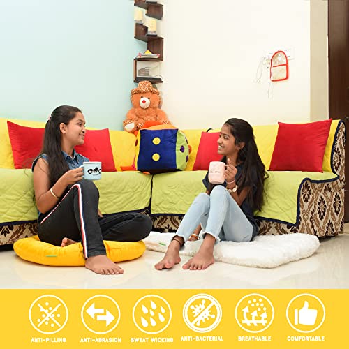 Image of NEXTGO Floor Seat Cushions Yoga Meditation Mat Pooja aasan Soft Extra Comfortable Feather Touch Last Long Upto Washable Material Size 24 x 30 Inch 2 x 2.5 Fit Color RED