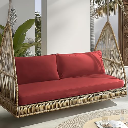 Olliwand Outdoor Bench Cushion 42x18 Inch Waterproof/Fade-Resistant Patio Furniture Cushions, Non-Slip Bench Cushions for Outdoor Furniture with Ties, Handles, Burgundy - Image 7