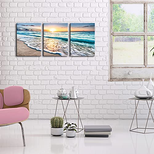 Wieco-Art-3-Panel-Blue-Beach-Canvas-Wall-Art-for-Home-Decor-Sunset-White-Wave-Beach-Pictures-on-Canvas-Sea-View-Canvas-Prints-Artwork-for-Wall-Decor-Living-Room-Decorations Wieco Art 3 Panel Blue Beach Canvas Wall Art for Home Decor Sunset White Wave Beach Pictures on Canvas Sea View Canvas Prints Artwork for Wall Decor Living Room Decorations