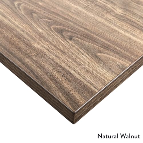 Image of Desky Electric Standing Desk, 78.7 inch Laminate Height Adjustable Sit Stand Desk, Dual Motor, 4 Memory Presets, Ergonomic Computer Workstation for Home Office - Sublime Teak Top and Space Gray Frame