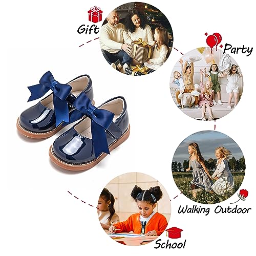 Image of PHIRAMIN Toddler Girl Mary Jane Dress Shoes-Little Girl School Uniform Shoes for Wedding Party