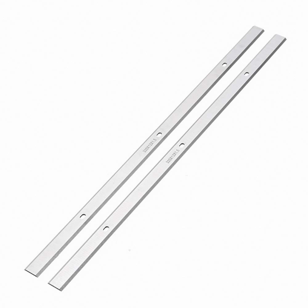 Cuchilla cepilladora de carburo de 2 piezas 12-1 / 2 '' 12.5 '' Cuchilla cepilladora de madera reversible de doble filo con hojas de acero para piezas de maquinaria de carpintería, como se muestra