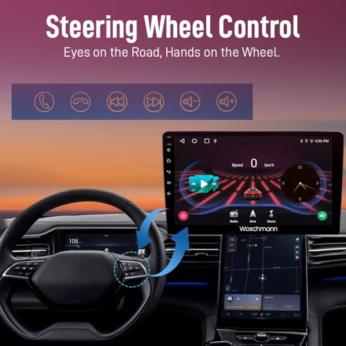Image of Woschmann-Car Android System Touch Screen 9 Inch| TS9Pro Car Android Player|4GB /64GB|4th Gen|4Core|IPS Display|GPS & Bluetooth|WiFi & FM| Steering Control| LED Camera Included with Car Music System