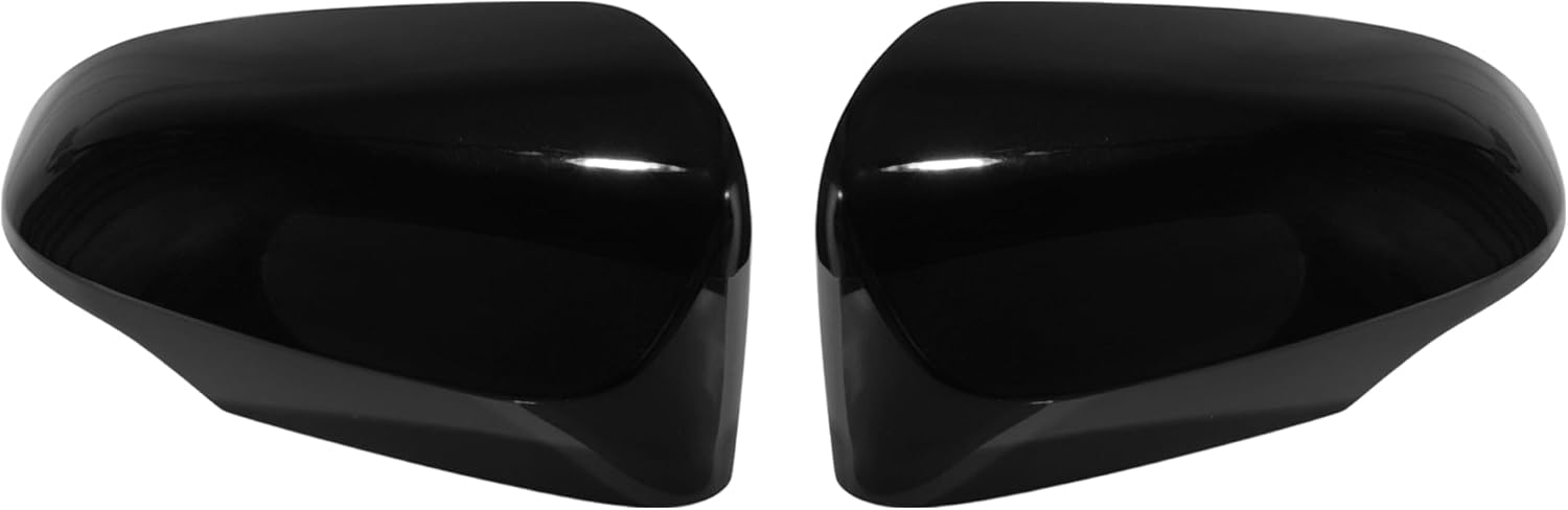 Motoforti 1 Pair Door Wing Mirror Cover for Toyota Camry Corolla Yaris 2012-2019 Left Right Outside Rearview Mirror Shells Cap Housing for Toyota Yaris Gloss Black
