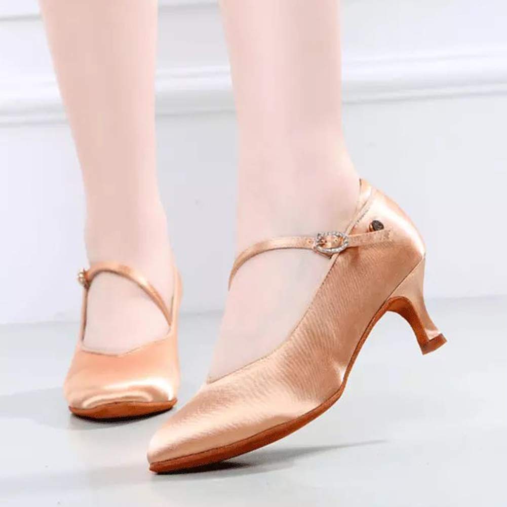 Donna Moderno Scarpe da Ballo Punta Chiusa per Danze Standard e Ballo Sociale con Sidecross