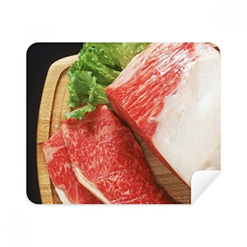 Lamb Leg 生肉 食品 テクスチャ クリーニング クロス スクリーンクリーナー 2個 スエード生地