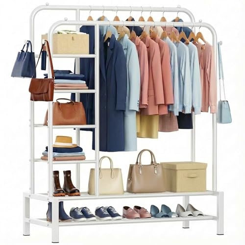 ZHKINGGS Clothes Rail for Bedroom - 100KG Clothing Rail for 