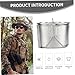 Jorzer Canteen Cup, 5.9x3.9x2 inch Stainless Steel Canteen with Lid and Foldable Handle, Easy to Clean Camping Accessories for Outdoor.