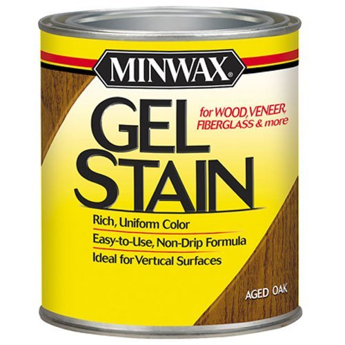 Minwax 260204444 Interior Wood Gel Stain, 1/2 pint, Aged Oak