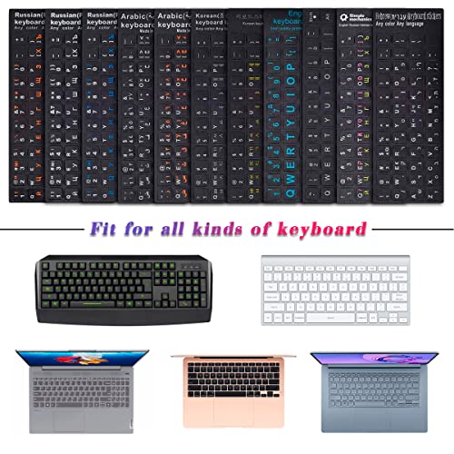 Pegatinas de teclado en inglés HRH pack 2 piezas miniatura 5