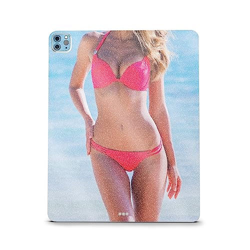Image of MightySkins Carbon Fiber Skin Compatible with Apple iPad Pro 12.9 inch M2 6th Gen (2022) Full Wrap Kit - Bikini | Protective, Durable Textured Carbon Fiber Finish | Easy to Apply | Made in The USA