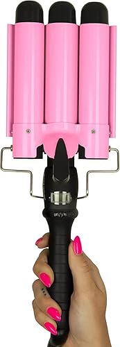 Miniatura 9 de Trademark Beauty Babe Waves - rizador de pelo de 3 barriles rizador de cabello de 125 pulgadas de temperatura ajustable ondulador de playa perfecto