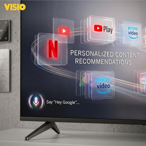 VISIO 75 Inch 4K UHD Smart TV with Google TV, Built-in Streaming Apps, Cinematic Display, and Voice Control Compatibility, Model 75VSSU3Google