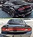 2-Piece Style Unpainted Matte Black Rear Glass Window Windshield Louver Cover Compatible with 2011-2024 Dodge Charger R/T SRT Hellcat 4 Door Sedan