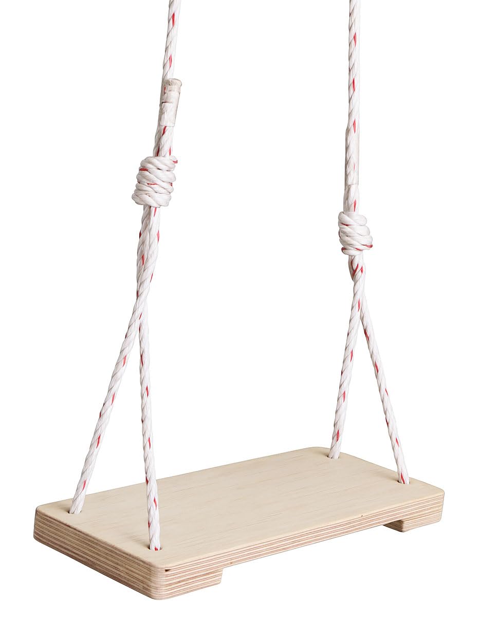 Homecute Wooden Hammocks Swing with Adjustable Rope for Indoor & Outdoor, Hanging Jhoola for Home Balcony, Garden for Kid’s, Complete Accessories Single Seater-image-3