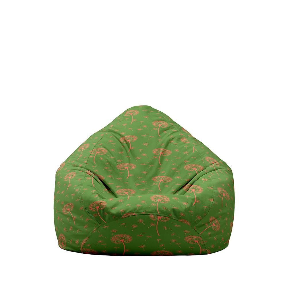 Mateju Bean Bag Chair, Beanbag Chair Adult, 3D Grass Green Bean Bag Without Filling, Plush Toy Storage Large Bean Bags, High Back Bean Bags, Suitable for Indoor and Outdoor Beanbag (M,greenish)