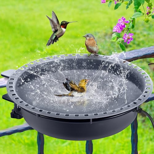 Saillong Bird Baths for Outdoors, Bird Bath Bowl Water Feeder Outdoor for Hummingbirds for Garden Yard Patio Lawn, Ideal for Attracting Birds(Deck Mounted Style)
