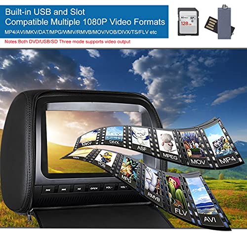 image for Carmaxer 2X 9inch Car Headrest Video Players for Kids Road Trips, Supp