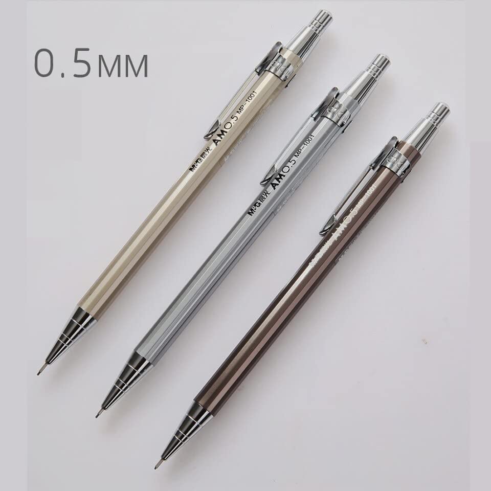 Ołówki metalowe Ołówek automatyczny 0,5/0,7 mm Ołówek automatyczny do profesjonalnych materiałów malarskich Wyślij 2 wkłady 2 szt./partia (2 szt.) (2 szt.)
