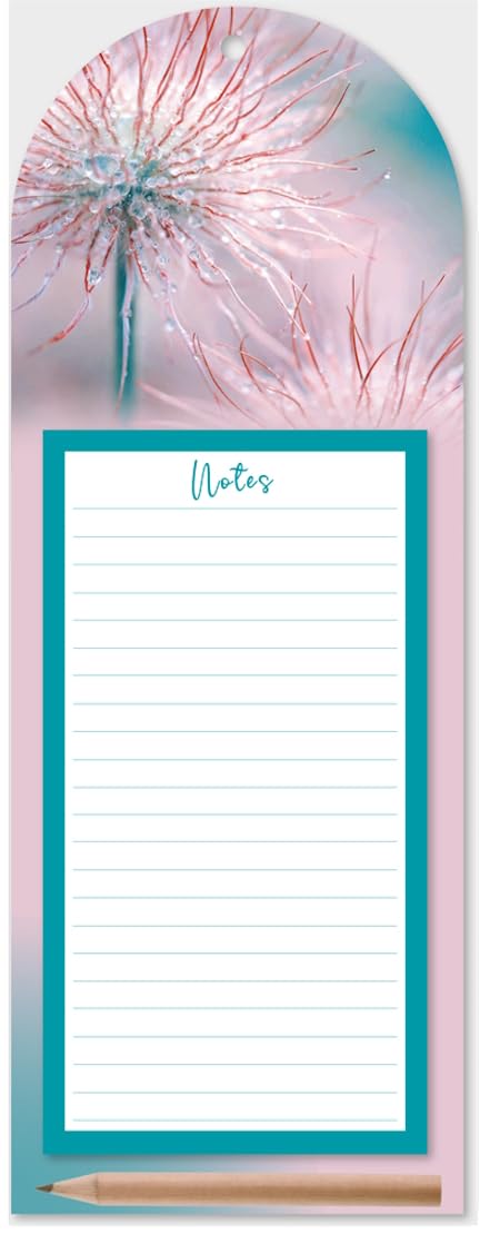 Quickdraw Magnetic Notepad Fridge Magnet Reminder Shopping List Pad To Do List Planner with Pencil (Dandelion)