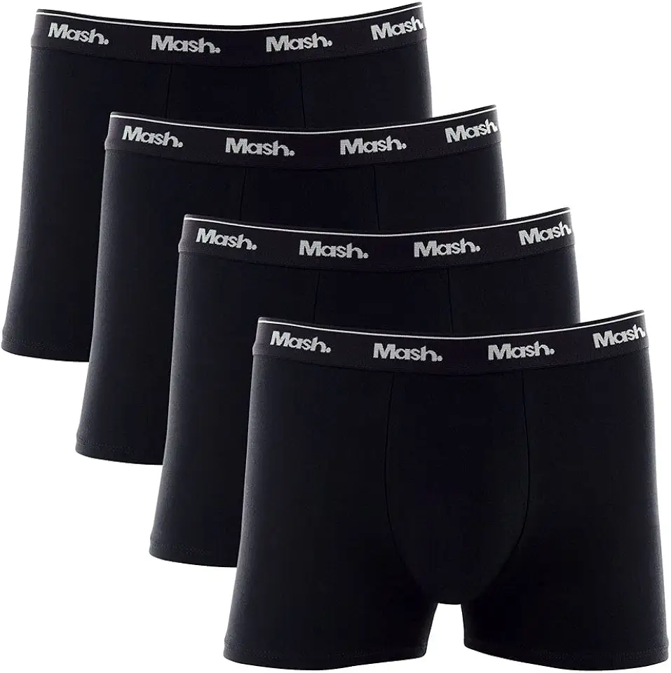 Kit 4 Cuecas Cot Liso Elast MashMasculino