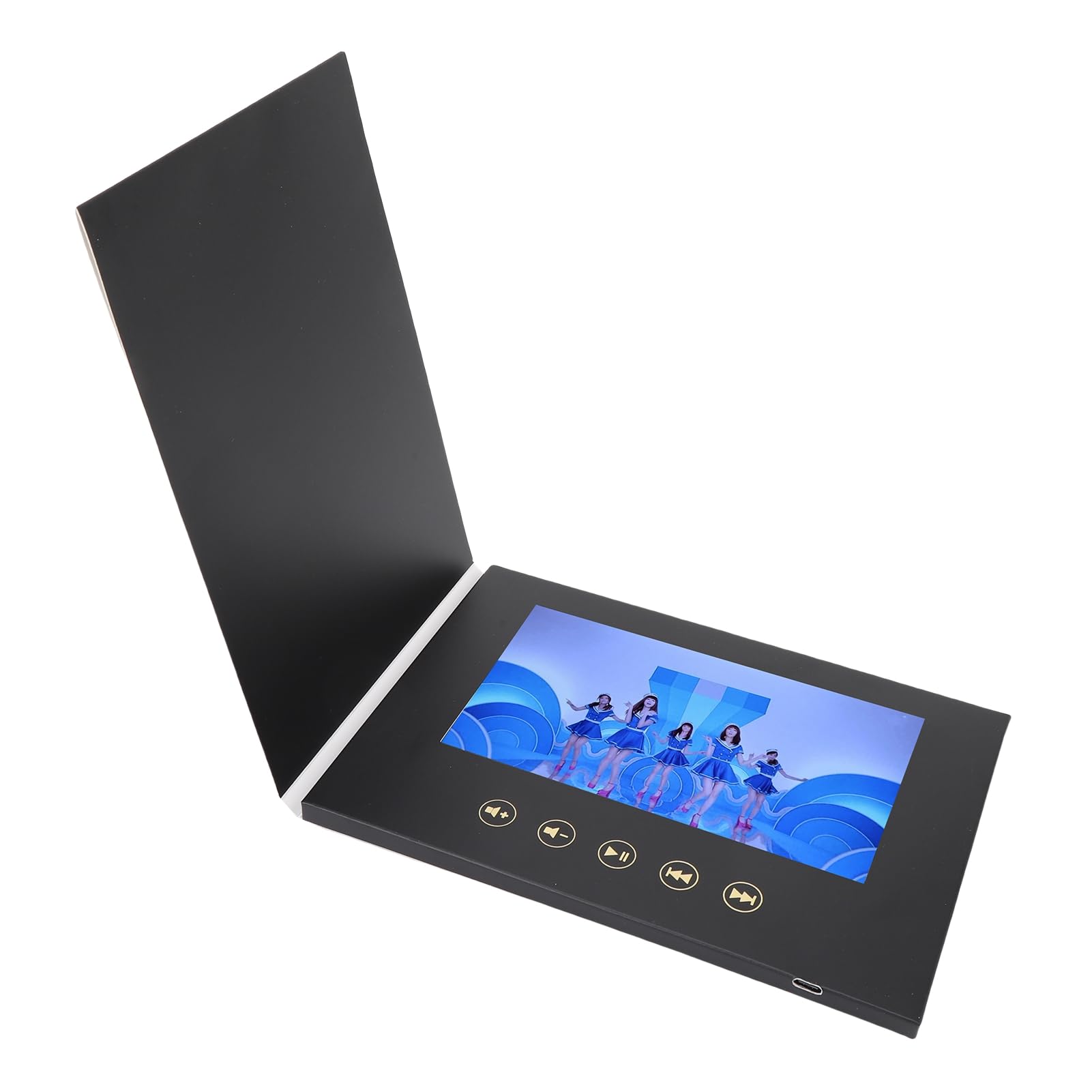 Denash Carta di Auguri Video 7" Brochure Digitale HD 128M Type-C Batteria Ricaricabile Marketing